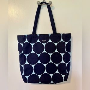 Kate Spade Joy Dot Canvas Book Tote Blue